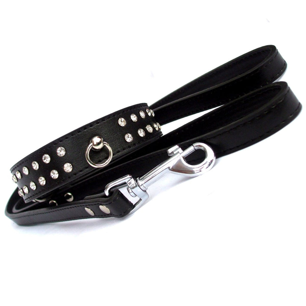 FurGuardHome Diamante Collar Lead Set - Black