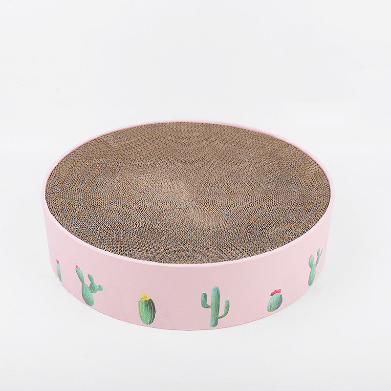 FurGuardHome Durable Round Cat Scratch Board Bed and Toy