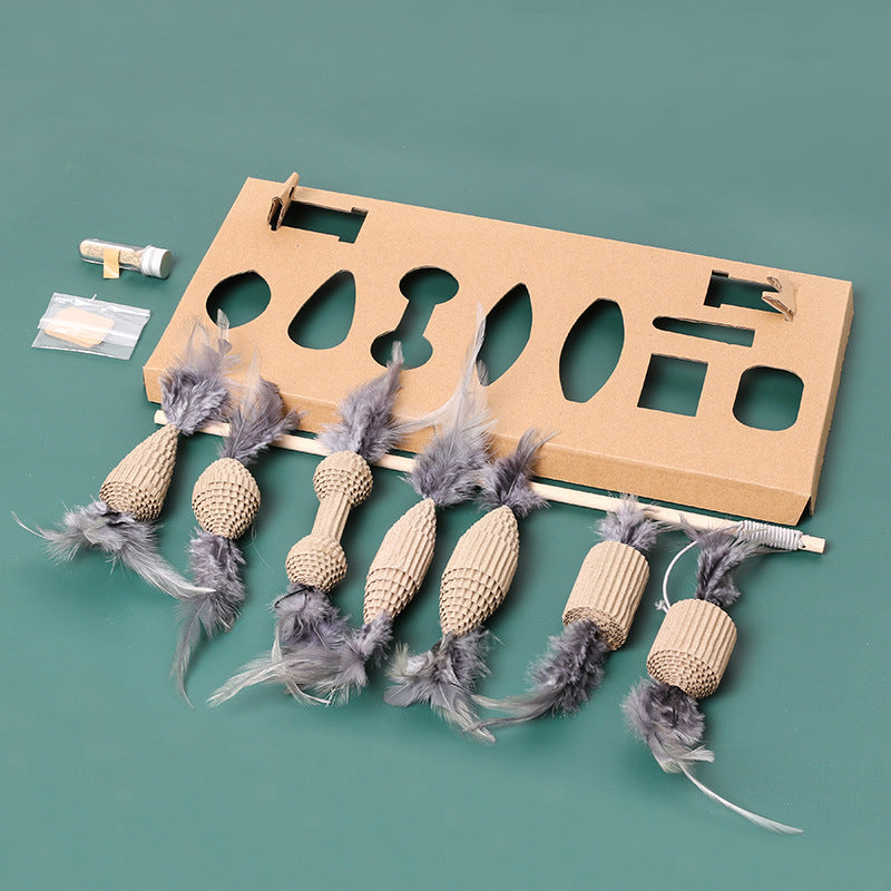 FurGaurdHome Entertaining Seven-Piece Cat Toy Set